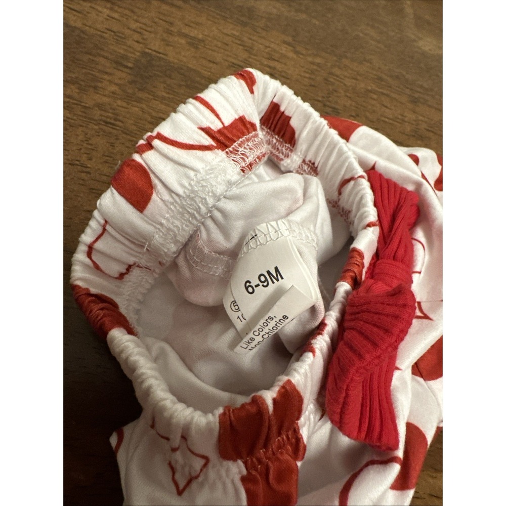 Baby Girls Heart Bellbottoms Leggings Pants Size 6-9 Months - Picture 2 of 5